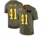 New Orleans Saints #41 Alvin Kamara Limited Olive Gold 2019 Salute to Service Football Jersey