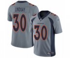 Denver Broncos #30 Phillip Lindsay Limited Silver Inverted Legend Football Jersey