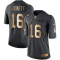 Seattle Seahawks #16 Tyler Lockett Limited Black Gold Salute to Service NFL Jersey