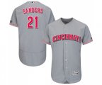 Cincinnati Reds #21 Reggie Sanders Grey Flexbase Authentic Collection Baseball Jersey