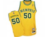Memphis Grizzlies #50 Zach Randolph Authentic Gold ABA Hardwood Classic Basketball Jersey