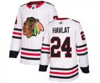 Chicago Blackhawks #24 Martin Havlat Authentic White Away NHL Jersey