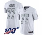 Oakland Raiders #77 Lyle Alzado Limited White Rush Vapor Untouchable 100th Season Football Jersey