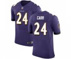 Baltimore Ravens #24 Brandon Carr Elite Purple Team Color Football Jersey