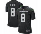 New York Jets #8 Luke Falk Game Black Alternate Football Jersey