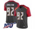 Tampa Bay Buccaneers #92 William Gholston Limited Gray Inverted Legend 100th Season Football Jersey