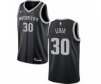 Detroit Pistons #30 Jon Leuer Swingman Black NBA Jersey - City Edition