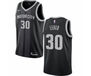 Detroit Pistons #30 Jon Leuer Swingman Black NBA Jersey - City Edition