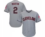 Cleveland Indians #2 Leonys Martin Replica Grey Road Cool Base Baseball Jersey