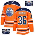 Edmonton Oilers #36 Jussi Jokinen Authentic Orange Fashion Gold NHL Jersey