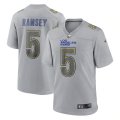 Los Angeles Rams #5 Jalen Ramsey Gray Atmosphere Fashion Game Jersey