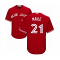 Toronto Blue Jays #21 Luke Maile Authentic Scarlet Alternate Baseball Player Jersey