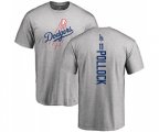 Los Angeles Dodgers #11 A. J. Pollock Ash Backer T-Shirt