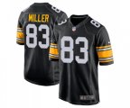 Pittsburgh Steelers #83 Heath Miller Game Black Alternate Football Jersey