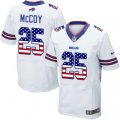 Buffalo Bills #25 LeSean McCoy Elite White Road USA Flag Fashion NFL Jersey