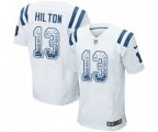 Indianapolis Colts #13 T.Y. Hilton Elite White Road Drift Fashion Football Jersey