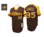 San Diego Padres #35 Randy Jones Authentic Brown Throwback MLB Jersey