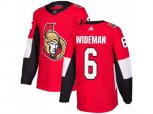 Adidas Ottawa Senators #6 Chris Wideman Red Home Authentic Stitched NHL Jersey