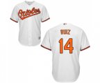 Baltimore Orioles #14 Rio Ruiz Replica White Home Cool Base Baseball Jersey