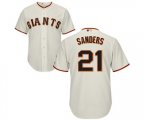 San Francisco Giants #21 Deion Sanders Replica Cream Home Cool Base Baseball Jersey