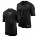 New York Giants #8 Daniel Jones Nike 2020 Black Salute to Service Limited Jersey