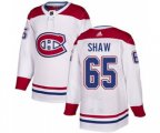 Montreal Canadiens #65 Andrew Shaw White Road Stitched Hockey Jersey