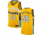 Denver Nuggets #55 Dikembe Mutombo Swingman Gold Alternate NBA Jersey Statement Edition