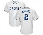 San Diego Padres #2 Johnny Manziel Replica White Home Cool Base MLB Jersey