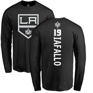 Los Angeles Kings #19 Alex Iafallo Black Backer Long Sleeve T-Shirt
