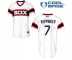 Chicago White Sox #7 Jeff Keppinger Replica White 2013 Alternate Home Cool Base Baseball Jersey