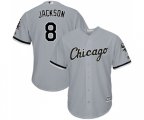 Chicago White Sox #8 Bo Jackson Replica Grey Road Cool Base Baseball Jersey