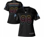 Women Tennessee Titans #98 Jeffery Simmons Game Black Fashion Football Jersey