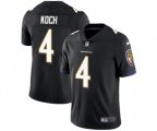 Baltimore Ravens #4 Sam Koch Black Alternate Vapor Untouchable Limited Player Football Jersey