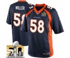 Denver Broncos #58 Von Miller Limited Navy Blue Alternate Super Bowl 50 Bound Football Jersey
