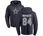 Dallas Cowboys #84 Jay Novacek Navy Blue Name & Number Logo Pullover Hoodie