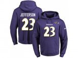 Baltimore Ravens #23 Tony Jefferson Purple Name & Number Pullover NFL Hoodie