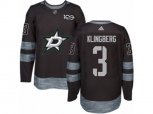 Dallas Stars #3 John Klingberg Authentic Black 1917-2017 100th Anniversary NHL Jersey