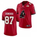 Tampa Bay Buccaneers #87 Rob Gronkowski Nike Red 2021 Super Bowl LV Champions Alternate Logos Vapor Limited Jersey