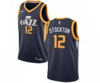 Utah Jazz #12 John Stockton Swingman Navy Blue Road NBA Jersey - Icon Edition