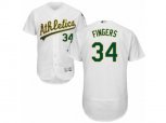 Oakland Athletics #34 Rollie Fingers White Flexbase Authentic Collection MLB Jersey