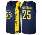 Indiana Pacers #25 Al Jefferson Authentic Navy Blue NBA Jersey - City Edition