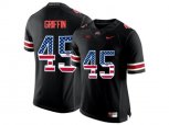 2016 US Flag Fashion Ohio State Buckeyes Archie Griffin #45 College Football Limited Jersey - Blackout
