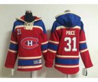 Montreal Canadiens #31 Carey Price Red Pullover Hooded