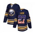Buffalo Sabres #27 Curtis Lazar Authentic Navy Blue USA Flag Fashion Hockey Jersey