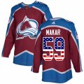 Colorado Avalanche #59 Cale Makar Authentic Burgundy Red USA Flag Fashion NHL Jersey