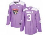 Florida Panthers #3 Keith Yandle Purple Authentic Fights Cancer Stitched NHL Jersey