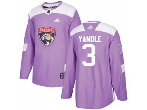 Florida Panthers #3 Keith Yandle Purple Authentic Fights Cancer Stitched NHL Jersey