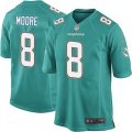 Miami Dolphins #8 Matt Moore Game Aqua Green Team Color NFL Jersey