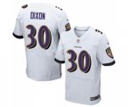 Baltimore Ravens #30 Kenneth Dixon Elite White Football Jersey