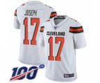 Cleveland Browns #17 Greg Joseph White Vapor Untouchable Limited Player 100th Season Football Jersey
